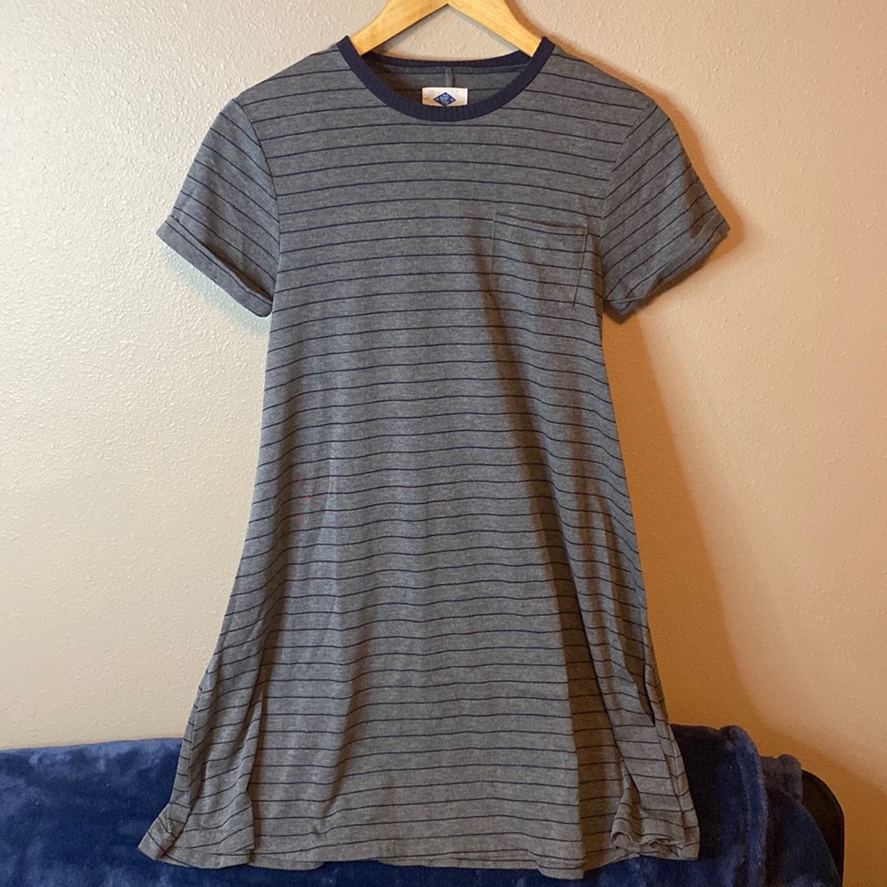 Grey and dark blue tshirt dress